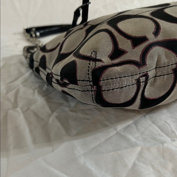 COACH 21161 POPPY Metallic Pink sparkle signature C ToTe Shoulder bag - Picture 9 of 12